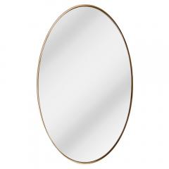 NORDIC OVAL MIRROR GOLD w/METAL FRAME  