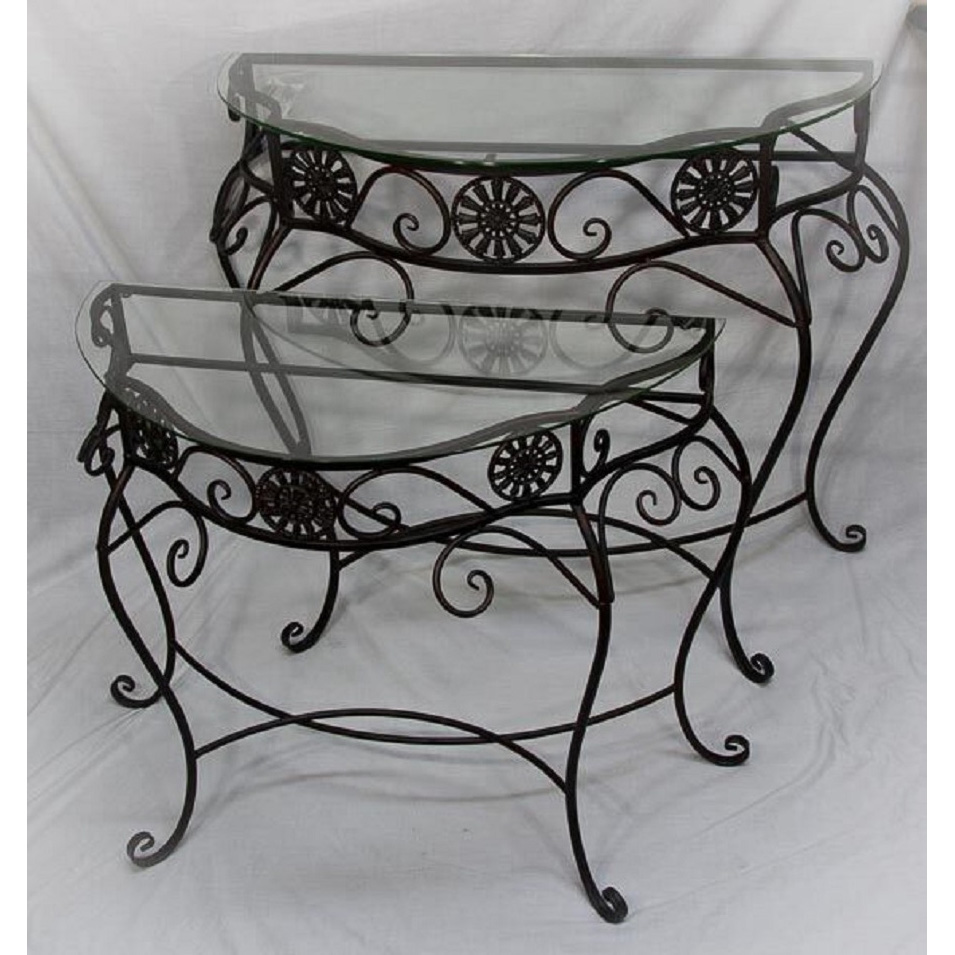 Set/2 Tables Antique Black 