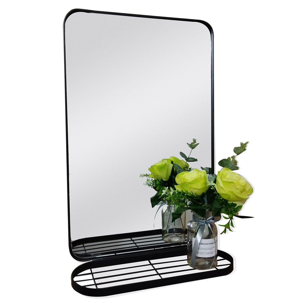 VERTANA SPACE METAL MIRROR W/SHELF   