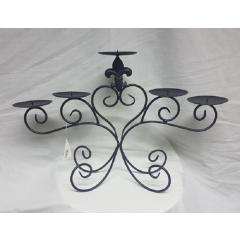 Metal Candle Holder Black   