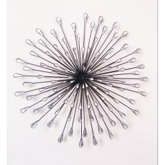 Wall Art Decor Silver - Star Burst - Black