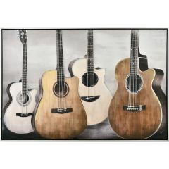 Four Guitars Framed