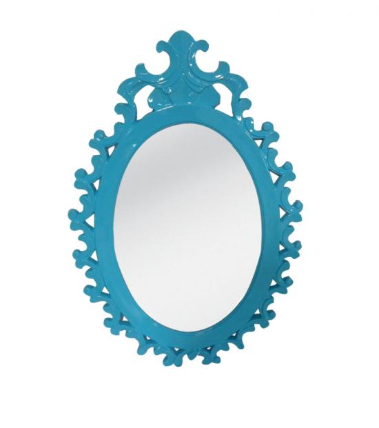 Oval Turquoise Mirror