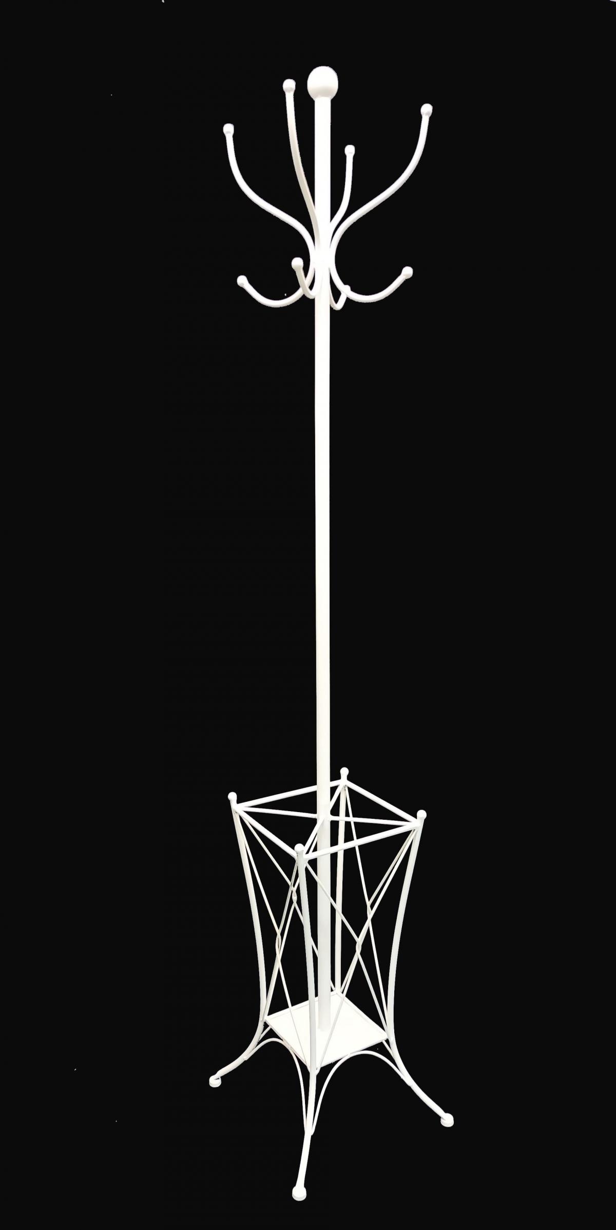 Metal Coat Stand - White   